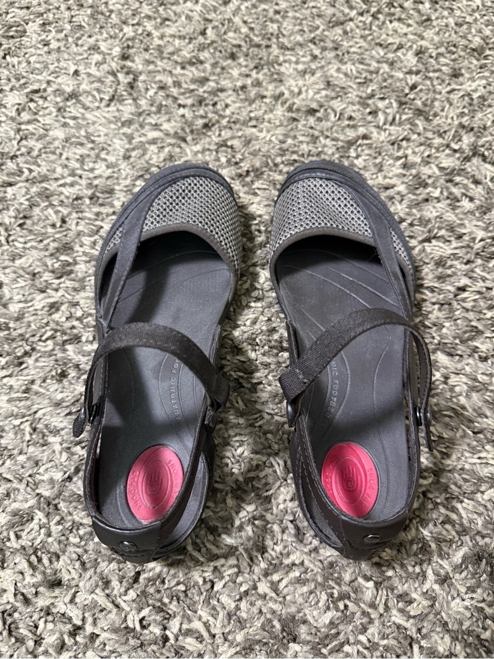 Teva Northwater Gray Mesh Slingback Sandals with Pink Footbed Accents